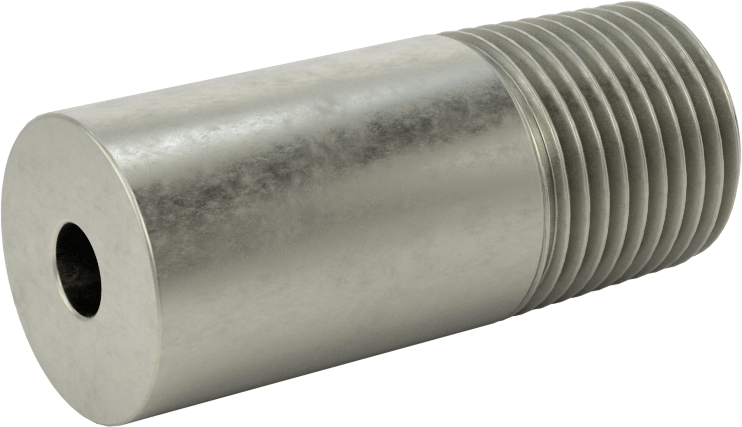 Süper Kalın Cidarlı Boru Nipeli, Çelik, Bir Ucu Dişli, 1/2 NPT, 2" Uzunluk