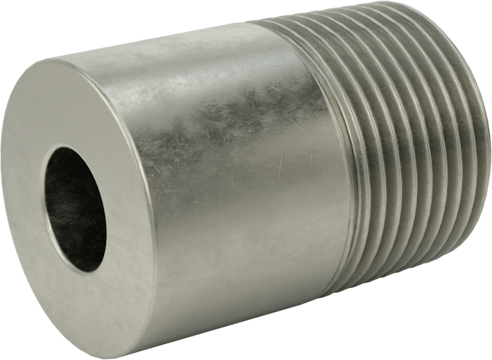 Süper Kalın Cidarlı Boru Nipeli, Çelik, Bir Ucu Dişli, 3/4 NPT, 1-1/2" Uzunluk
