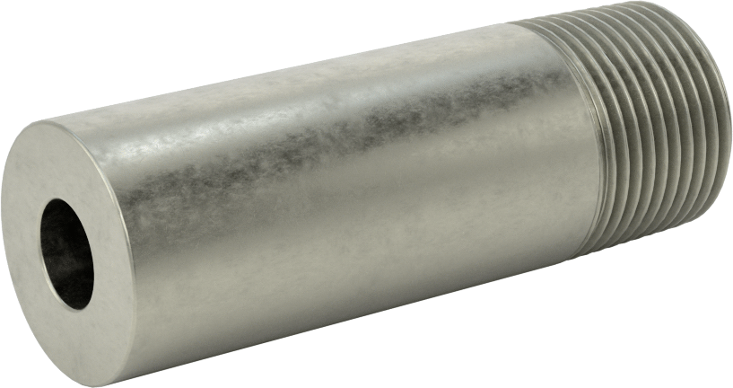 Süper Kalın Cidarlı Boru Nipeli, Çelik, Bir Ucu Dişli, 3/4 NPT, 3" Uzunluk