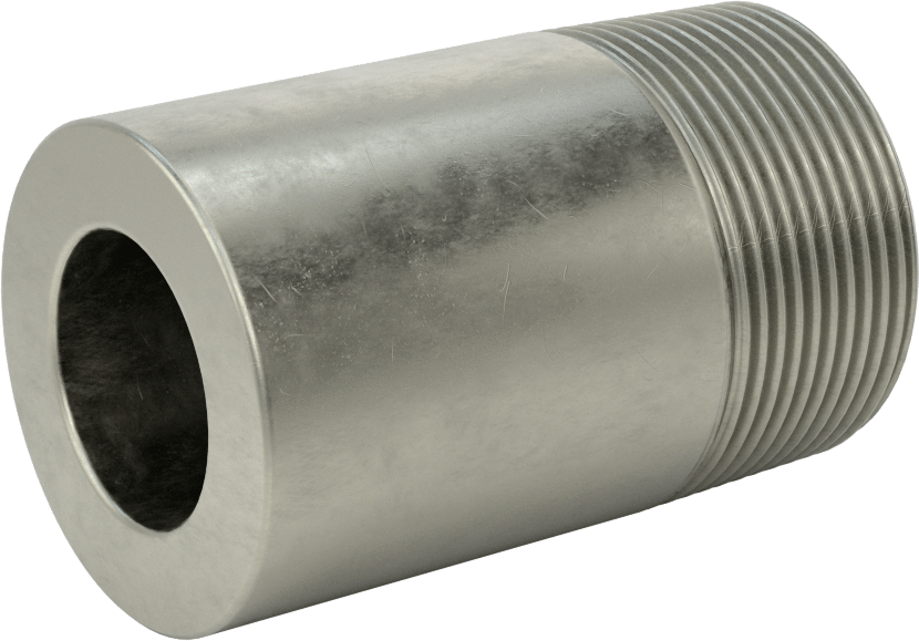 Süper Kalın Cidarlı Boru Nipeli, Çelik, Bir Ucu Dişli, 1-1/2 NPT, 3" Uzunluk