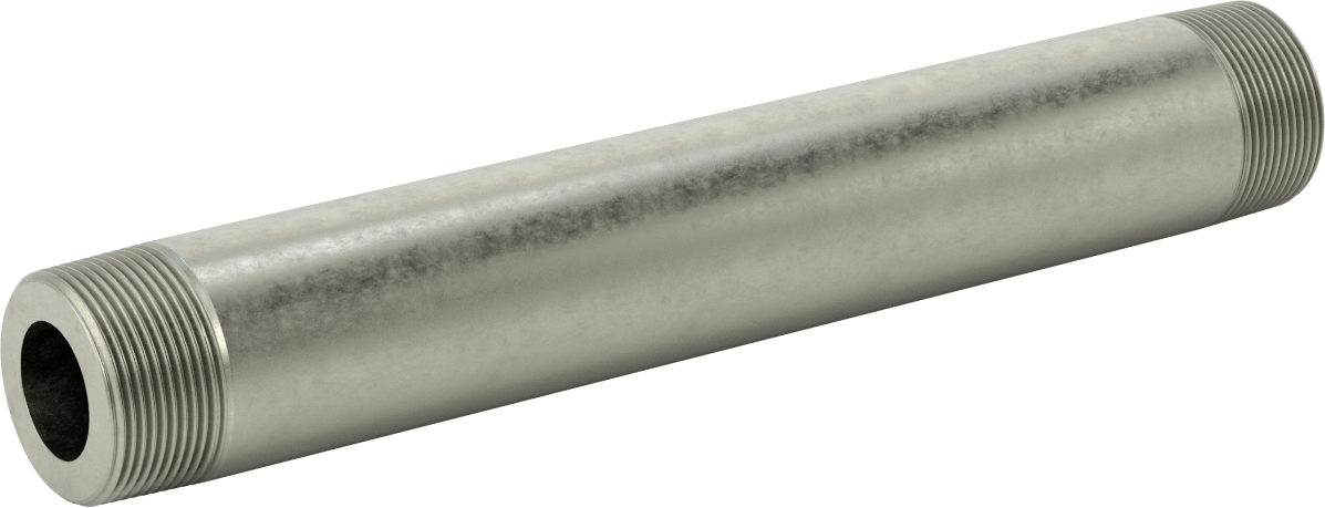 Süper Kalın Cidarlı Boru Nipeli, Çelik, Her İki Ucu Dişli, 1-1/2 NPT, 12" Uzunluk