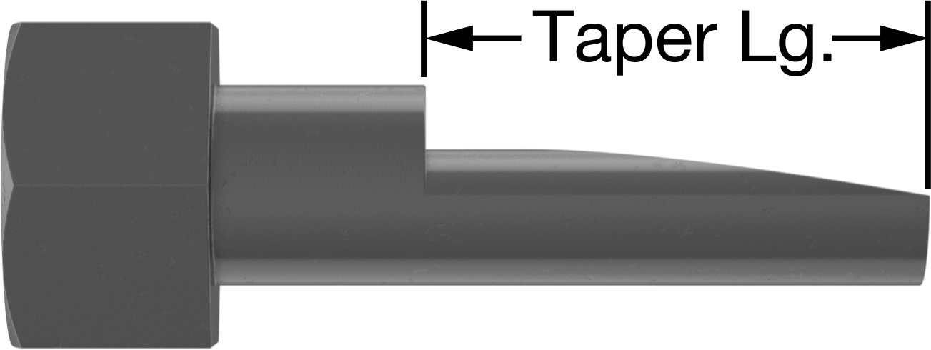 Çarpma Yapmayan Altıgen Başlı Hizalama Pimi, 1-1/4" Flanş Cıvata Delikleri için, 6-1/2" Toplam Uzunluk