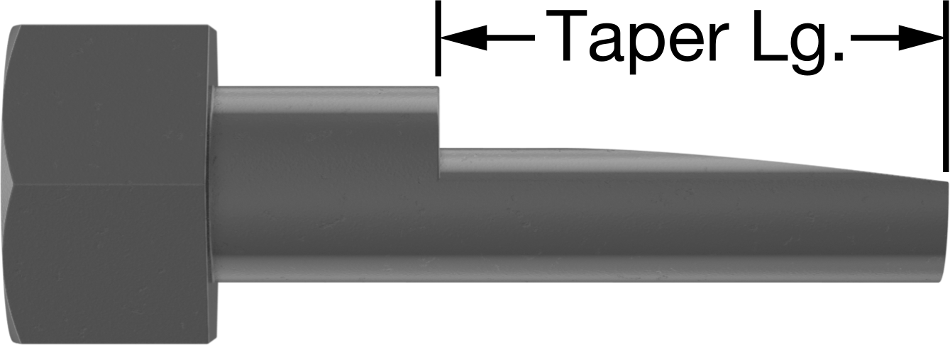 Çarpma Yapmayan Altıgen Başlı Hizalama Pimi, 1-3/8" Flanş Cıvata Delikleri için, 7-1/2" Toplam Uzunluk