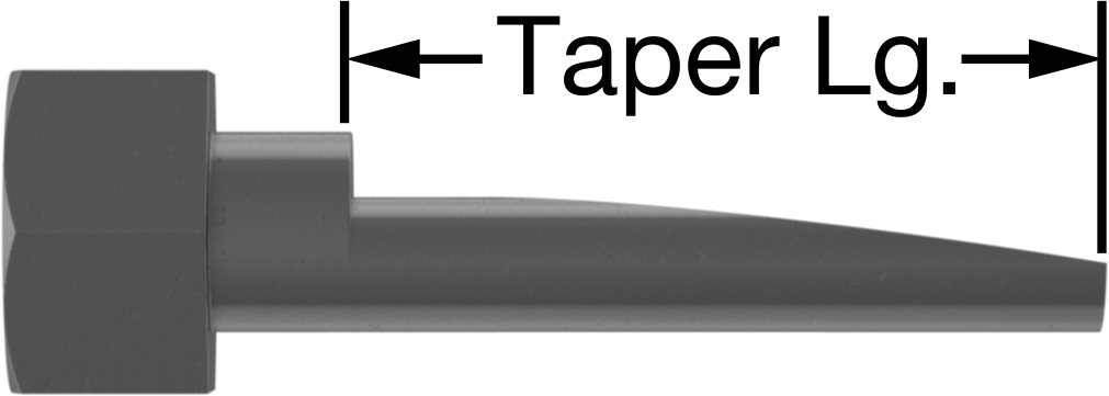 Çarpma Yapmayan Altıgen Başlı Hizalama Pimi, 3/8" Flanş Cıvata Delikleri için, 2-1/2" Toplam Uzunluk
