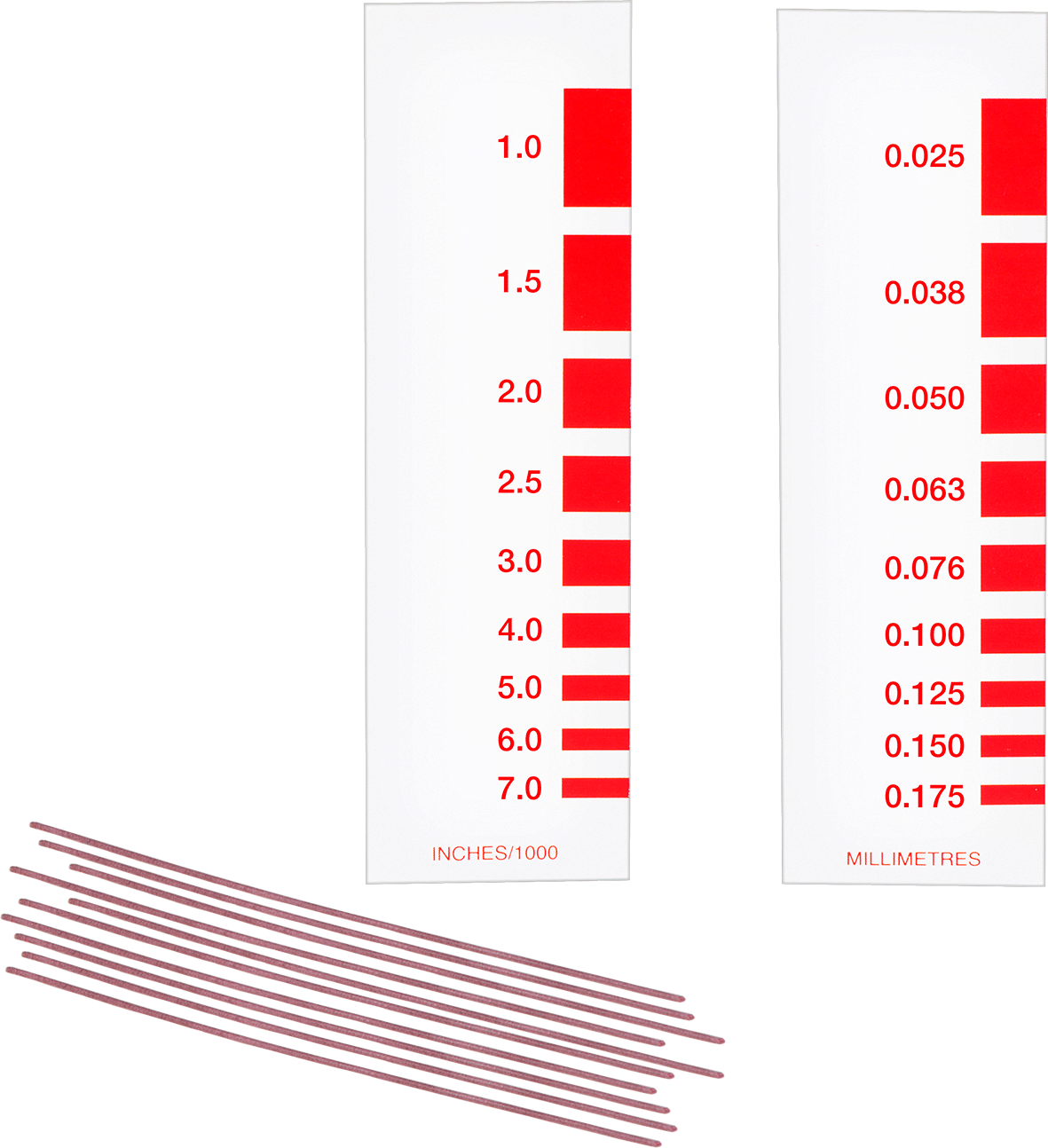 Dar alanlar için, Paslanmaz Çelik, Model Numarası 66Ts, 26 Yapraklı Plastik Boşluk Ölçer