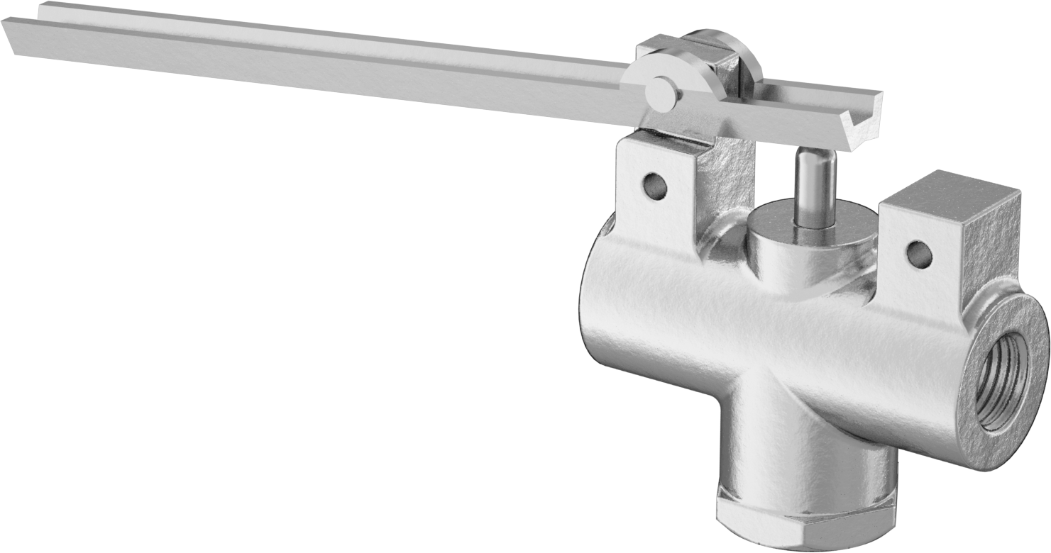 Straight Brass with Pull Activated Lever