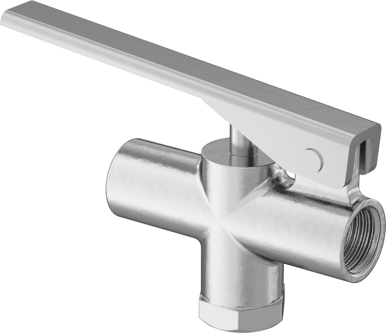 Straight Brass with Push Activated Lever and Thick Spring