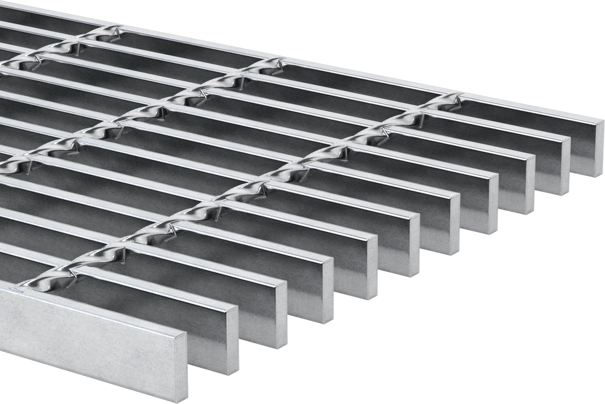 Pürüzsüz Çelik Çubuk Izgara, Galvanizli, 1“ Yükseklik x 1/4” Genişlik Yatak Çubuğu