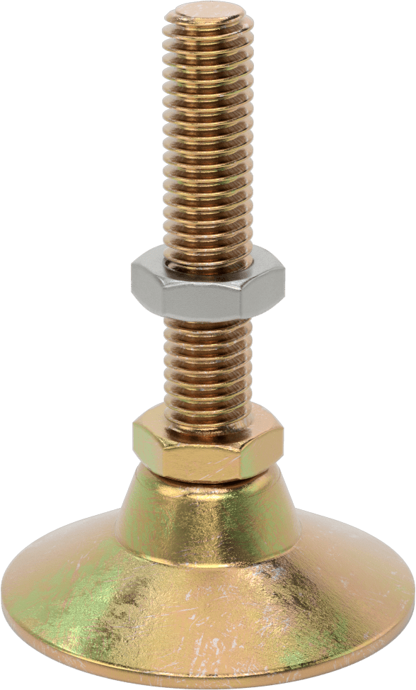 Yüksek Kapasiteli Döner Seviyeleme Montajı, 6“ Uzunlukta 1-1/4”-5 Dişli Çelik Saplama ile
