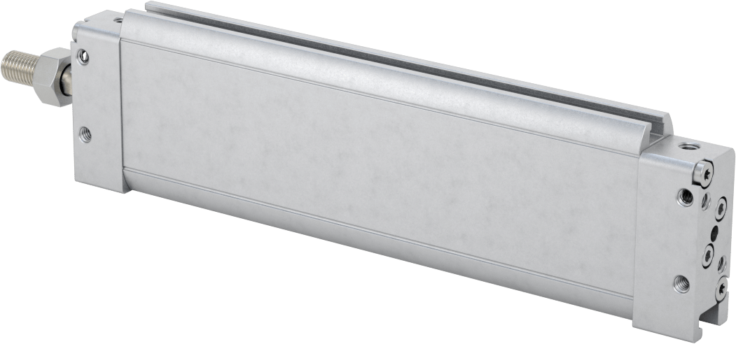 İnce Profilli Esnek Montajlı Hava Silindiri, Dönmeyen, Çift Etkili, 11/16" Delik, 4-1/2" Strok