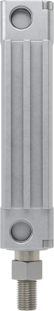 İnce Profilli Esnek Montajlı Hava Silindiri, Dönmeyen, Çift Etkili, 1-1/4" Delik, 1-1/2" Strok