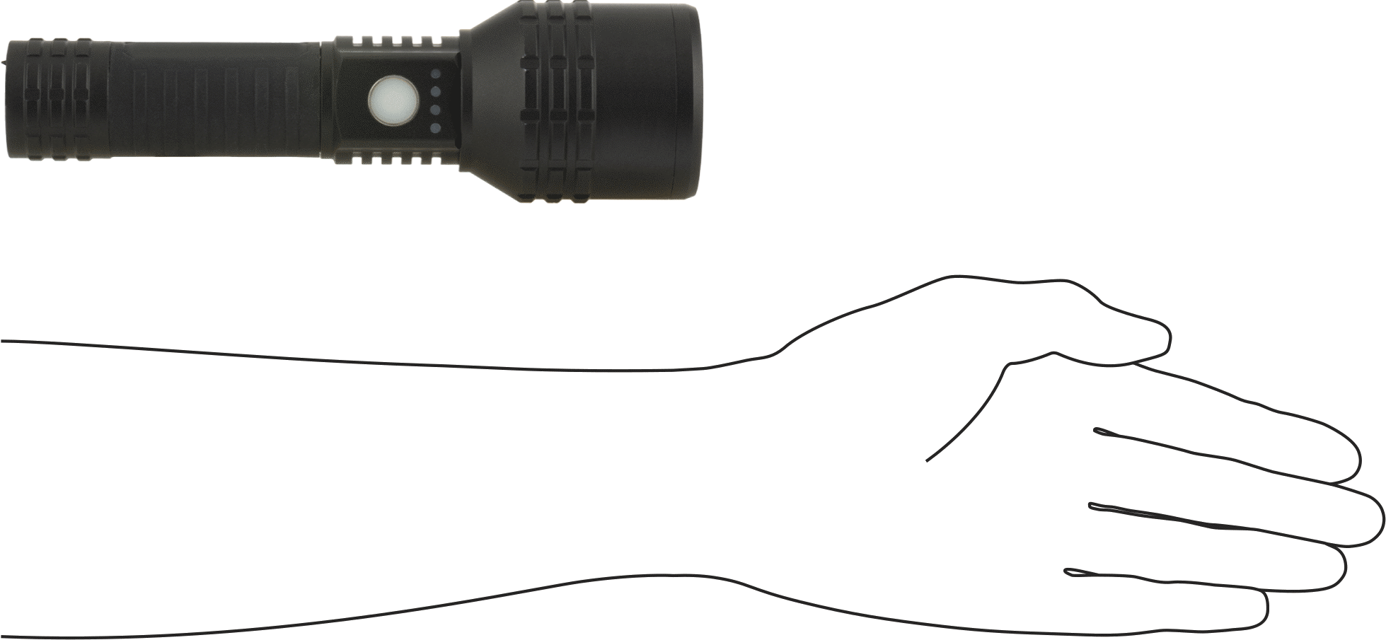 Uzun Menzilli El Feneri, Twist Focus, 7-1/2“ Uzunluk x 2-1/4” Çap Toplam