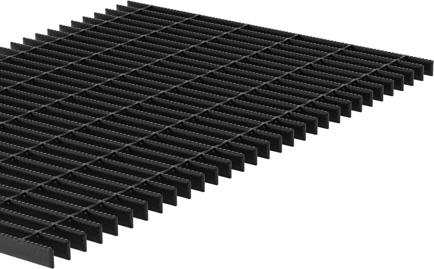 Tırtıklı Çelik Çubuk Izgara, Toz Kaplamalı, 3 Fit Genişlik, 1“ Yüksek x 1/8” Genişlikli Yatak Çubuğu