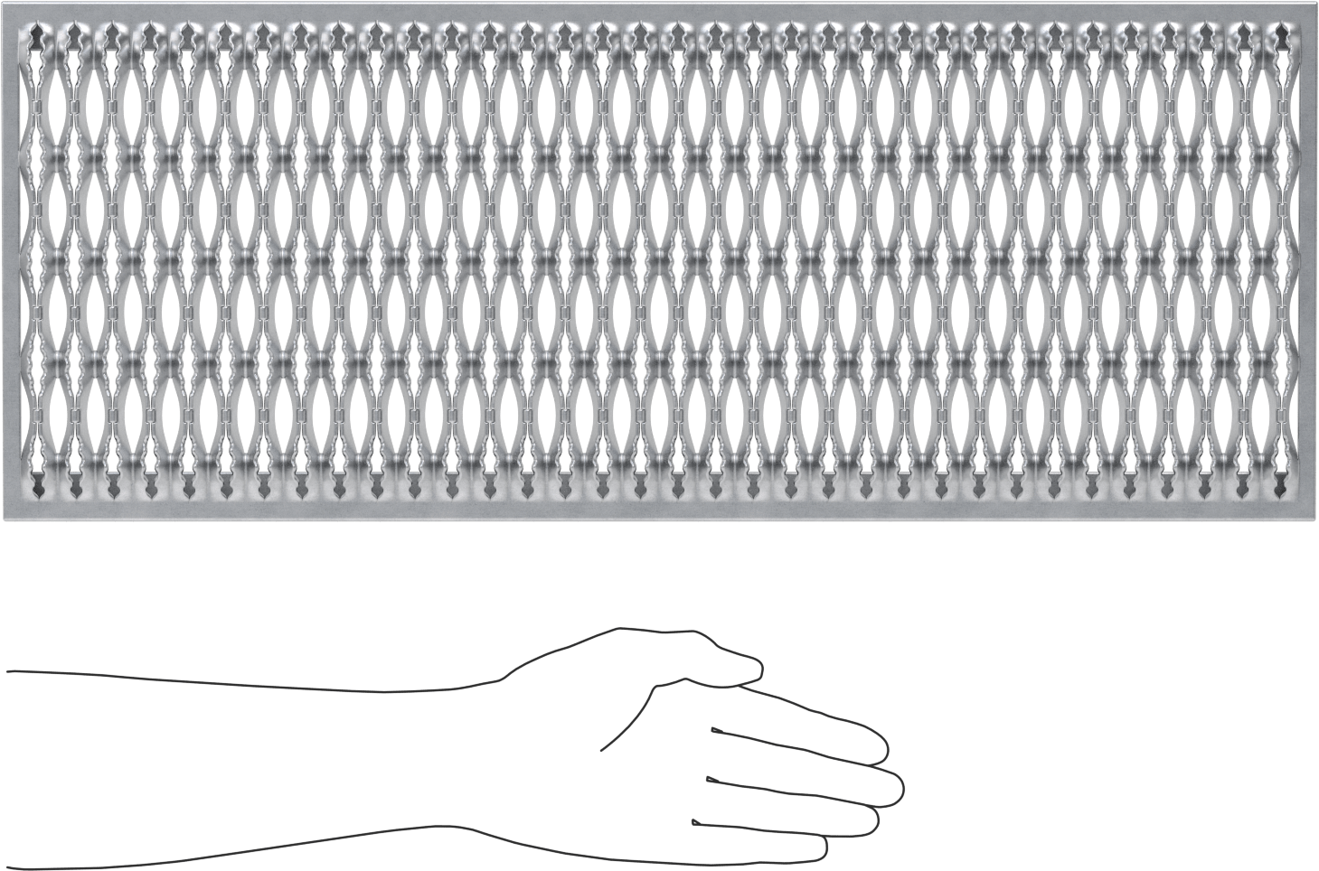 Tahta Izgaralı Merdiven Basamağı, Tırtıklı, Galvanizli Çelik, 24“ Genişlik x 9-1/2” Derinlik