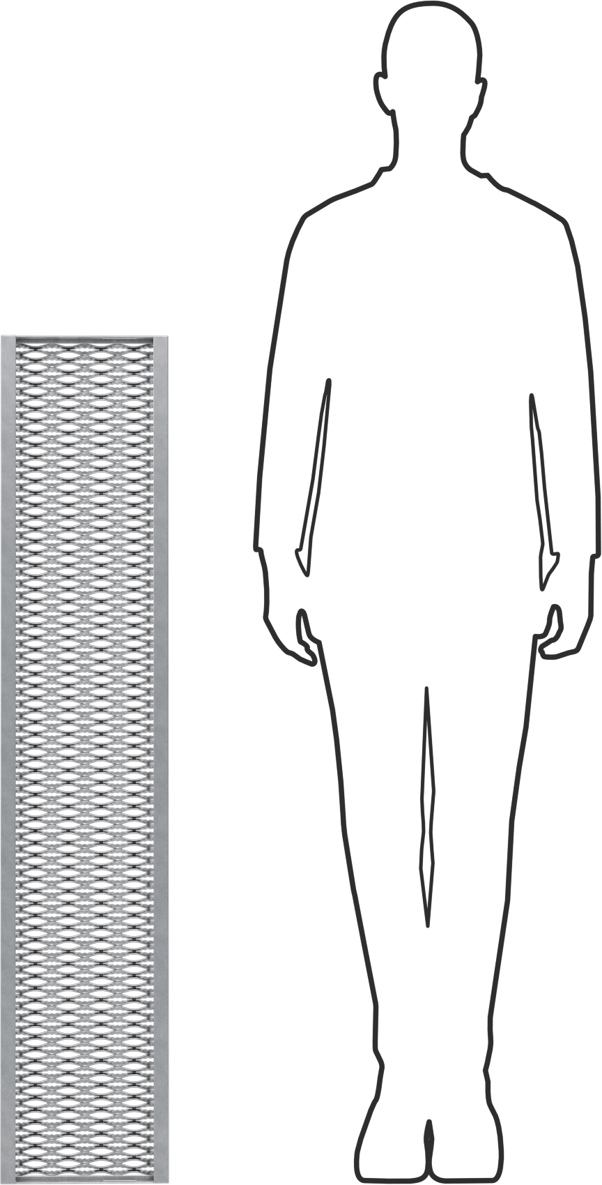 Tahta Izgaralı Merdiven Basamağı, Tırtıklı, Galvanizli Çelik, 48“ Genişlik x 9-1/2” Derinlik