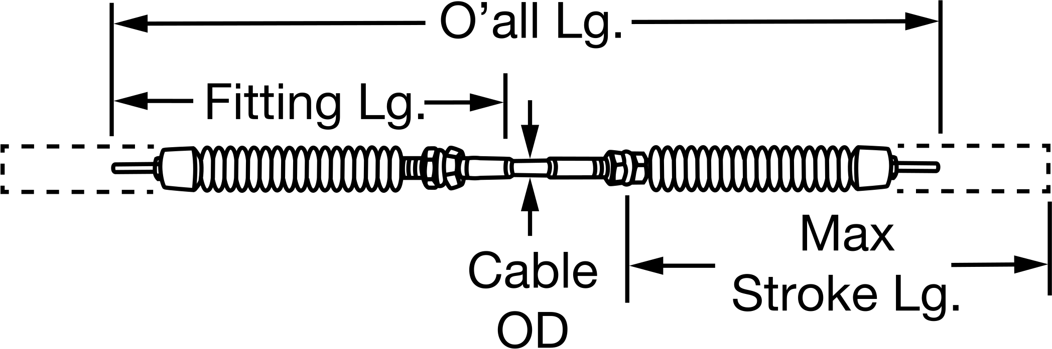 Without Knob (Shown Evenly Extended)