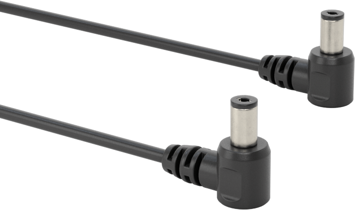 Fıçı Tipi DC Güç Kablosu, 2,1 mm iç çap 90 derece dirsek fişleri, 20 Gauge, 3 Fit Uzunluk