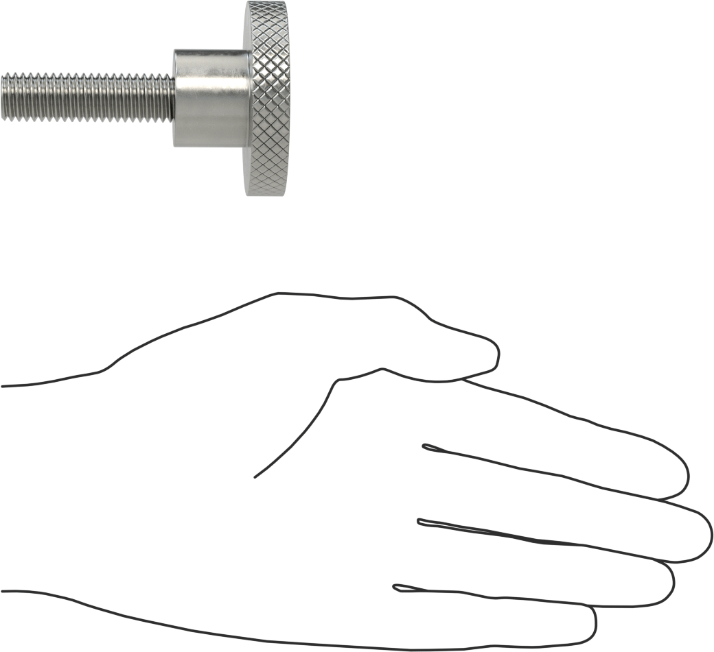 Kolay Temizleme Düğmesi, 1/2"-13 Dişli Saplamalı