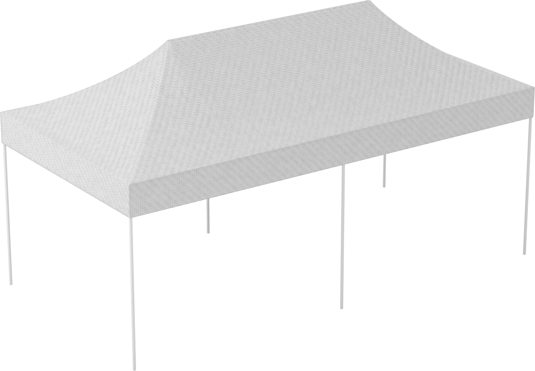 Açılır Çadır, 20' Genişlik x 10' Derinlik, 6 Ayak, Beyaz
