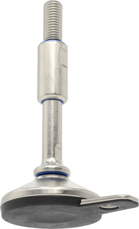 Dişli Saplamalı Sıhhi Döner Seviyeleme Montajı, Sabit Tutucu, 1 Ofset Delik, 2-7/8“ Uzunluk x 5/8”-11 Diş