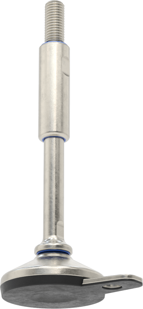 Dişli Saplamalı Sıhhi Döner Seviyeleme Montajı, Sabit Tutucu, 1 Ofset Delik, 4-1/8“ Uzunluk x 5/8”-11 Diş