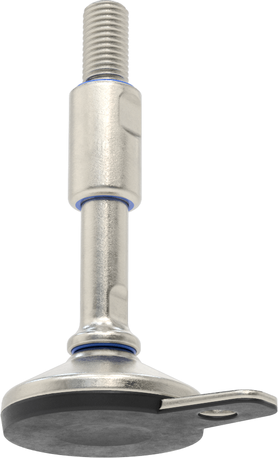 Dişli Saplamalı Sıhhi Döner Seviyeleme Montajı, Sabit Tutucu, 1 Delik, 2-7/8“ Uzunluk x 3/4”-10 Diş, 7-3/16" Yükseklik
