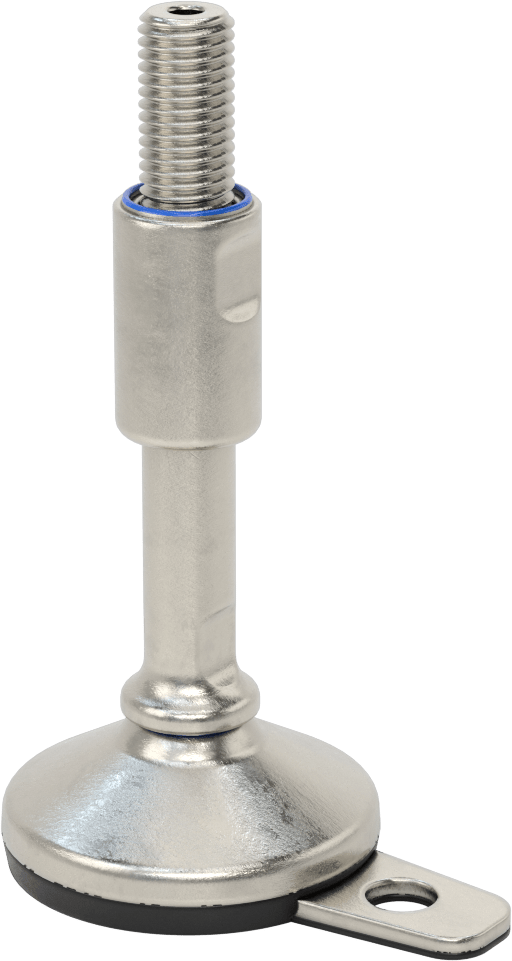Dişli Saplamalı Sıhhi Döner Seviyeleme Montajı, Sabit Tutucu, 1 Delik, 2-7/8“ Uzunluk x 3/4”-10 Diş, 7-3/16" Yükseklik