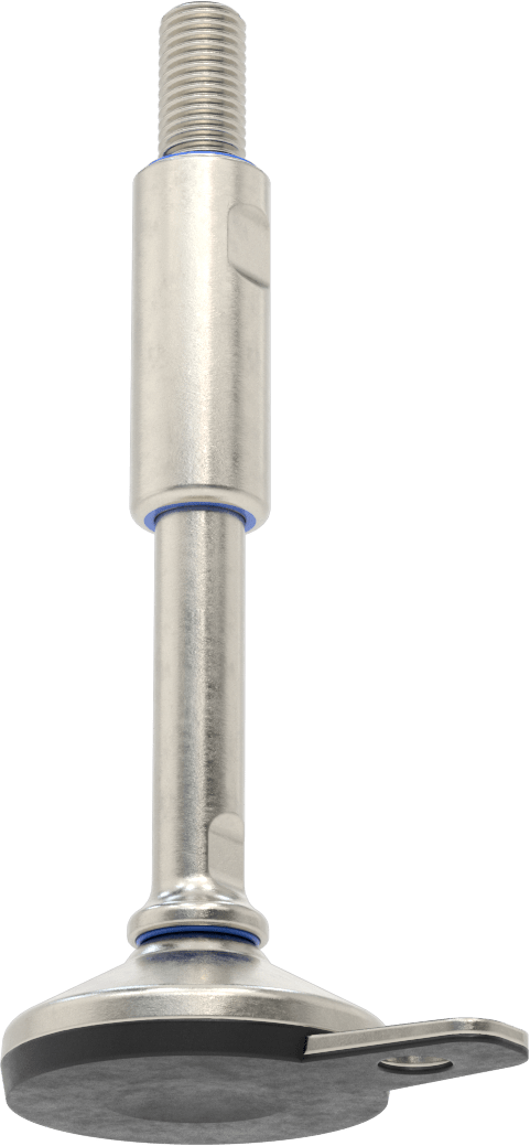 Dişli Saplamalı Sıhhi Döner Seviyeleme Montajı, Sabit Tutucu, 1 Delik, 4-1/8“ Uzunluk x 3/4”-10 Diş, 7-3/16" Yükseklik