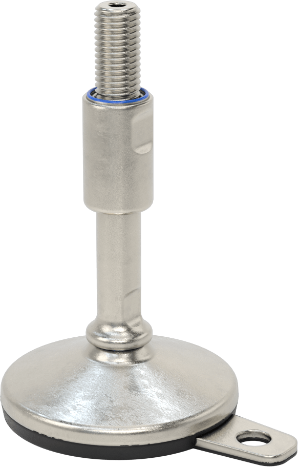 Dişli Saplamalı Sıhhi Döner Seviyeleme Montajı, Sabit Tutucu, 1 Delik, 2-7/8“ Uzunluk x 3/4”-10 Diş, 9-9/16" Yükseklik