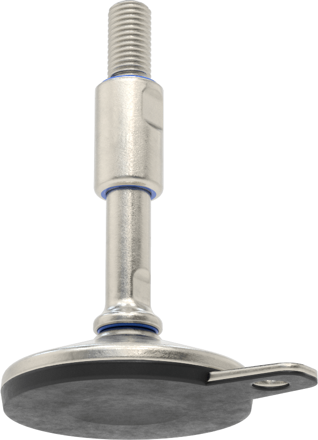 Dişli Saplamalı Sıhhi Döner Seviyeleme Montajı, Sabit Tutucu, 1 Delik, 2-7/8“ Uzunluk x 3/4”-10 Diş, 9-9/16" Yükseklik