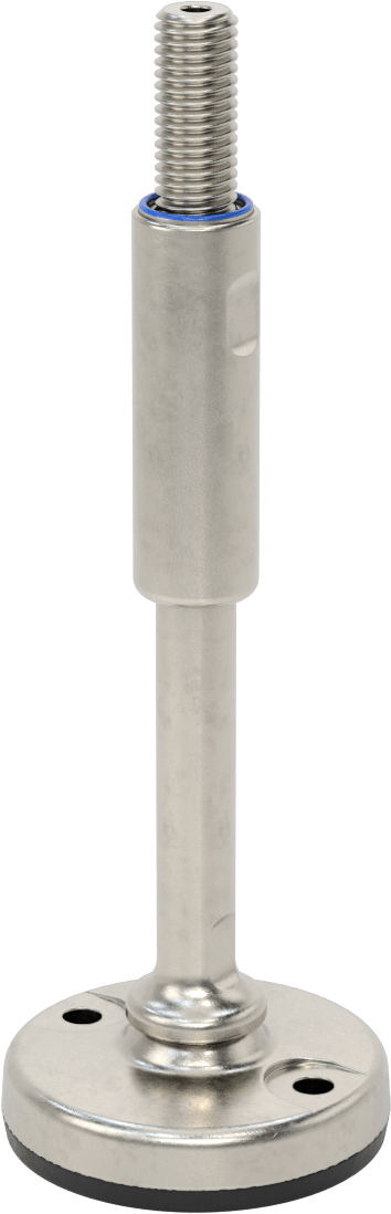 Dişli Saplamalı Sıhhi Döner Seviyeleme Montajı, Sabit Tutucu, 5/8"-11 Diş Boyutu, 4-1/8" Diş Uzunluğu