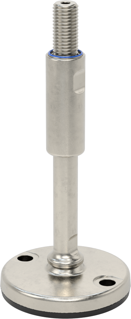 Dişli Saplamalı Sıhhi Döner Seviyeleme Montajı, Sabit Tutucu, 3/4"-10 Diş Boyutu, 4-1/8" Diş Uzunluğu