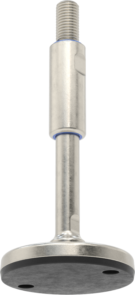 Dişli Saplamalı Sıhhi Döner Seviyeleme Montajı, Sabit Tutucu, 3/4"-10 Diş Boyutu, 4-1/8" Diş Uzunluğu