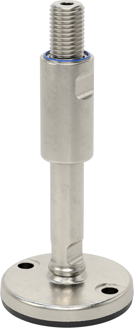 Dişli Saplamalı Sıhhi Döner Seviyeleme Montajı, Sabit Tutucu, 1"-8 Diş Boyutu, 4-1/8" Diş Uzunluğu