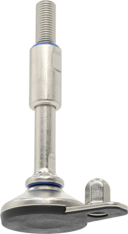 Dişli Saplamalı Sıhhi Döner Seviyeleme Montajı, Sabit Tutucu, 1 Ofset Delik, 2-7/8" Uzunluk x M16 x 2 mm Diş