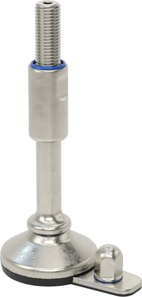 Dişli Saplamalı Sıhhi Döner Seviyeleme Montajı, Sabit Tutucu, 1 Ofset Delik, 2-7/8" Uzunluk x M16 x 2 mm Diş