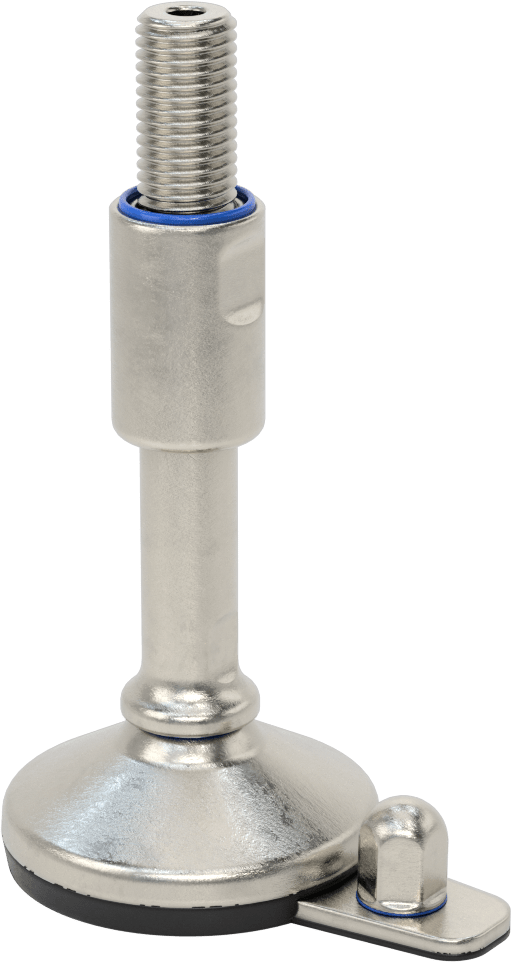 Dişli Saplamalı Sıhhi Döner Seviyeleme Montajı, Sabit Tutucu, 1 Ofset Delik, 2-7/8" Uzunluk x M20 x 2,5 mm Diş