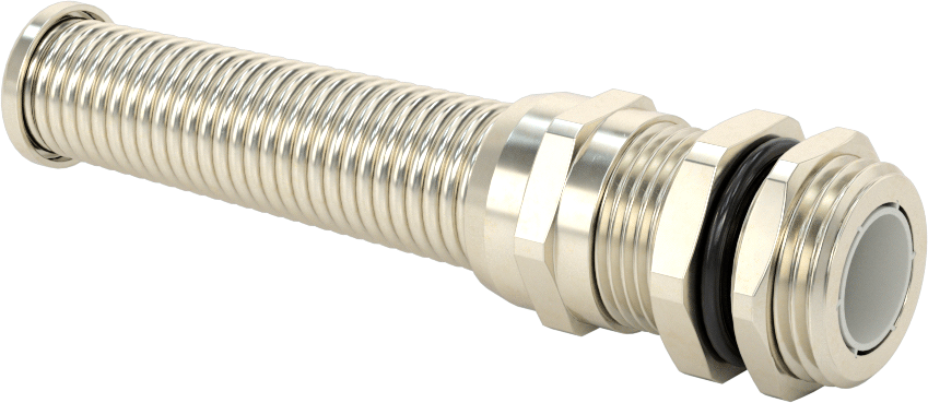 Pirinç Dalgıç Kablo Tutucu, Flex, NPT Dişler, 0,2“-0,35” Kablo Dış Çapı için, 1/2 Delik Açma