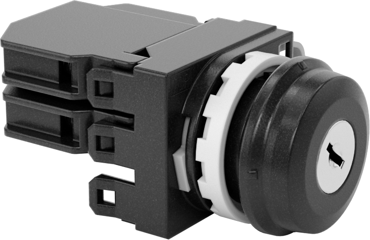 Tehlikeli Ortam 30 mm Panel Montajlı Anahtar, 2 Konum, 2 Devre Kontrollü, DPST-1NO/1NC