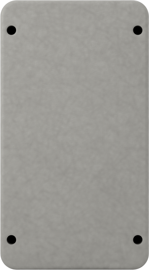 30 mm Basma Düğmesi için Su Geçirmez Muhafaza, Fiberglas Takviyeli Polyester, 2 Delik, 7 inç Yükseklik