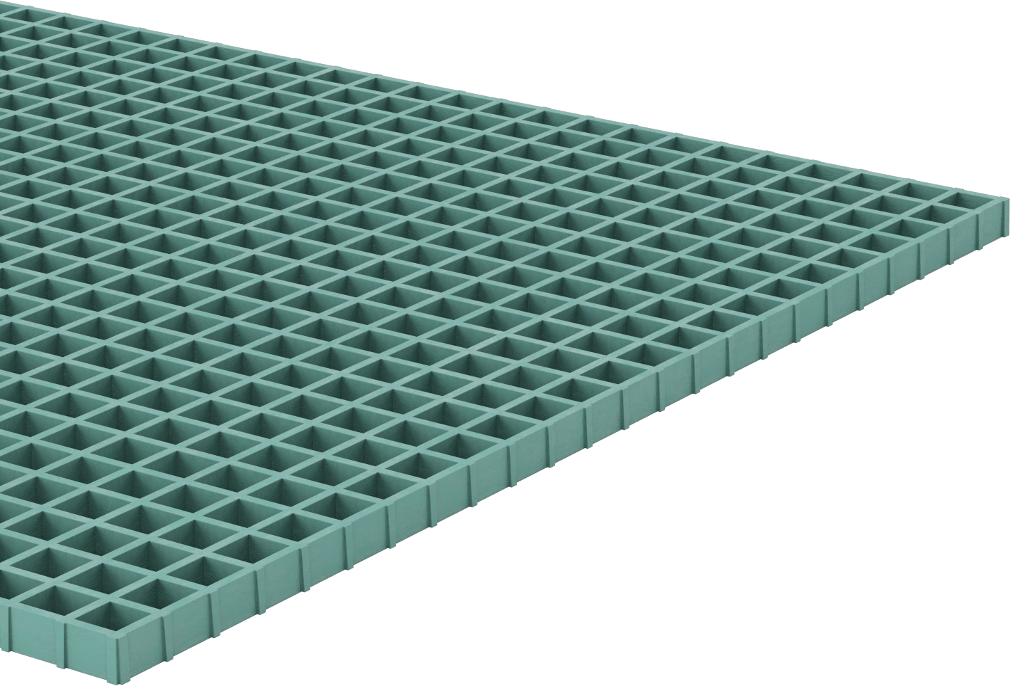 Fiberglas Çubuk Izgara, 3' Genişlik x 10' Uzunluk, 1" Yükseklikli Yatak Çubuğu