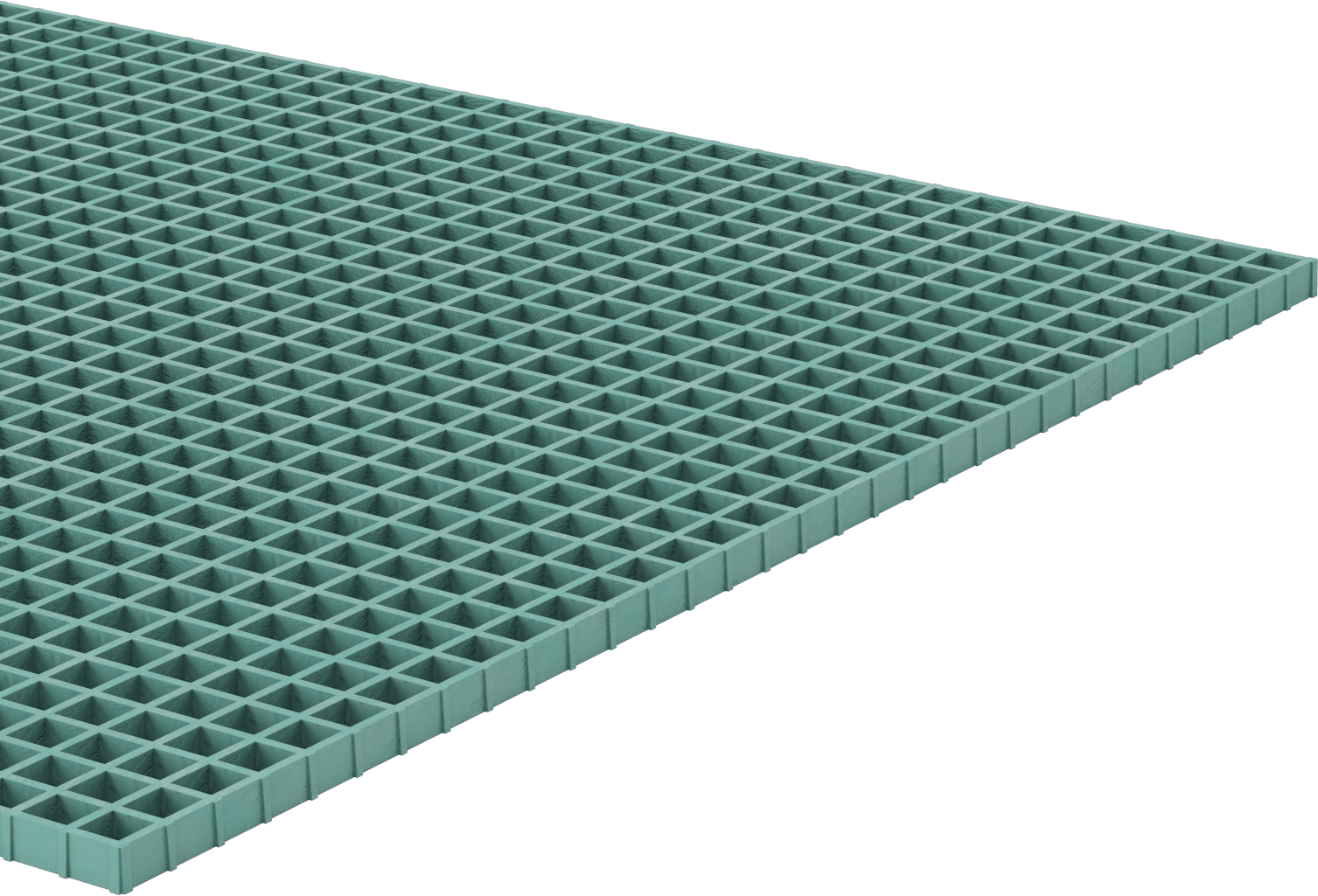Fiberglas Çubuk Izgara, 4 fit Genişlik x 8 fit Uzunluk, 1" Yükseklikli Yatak Çubuğu