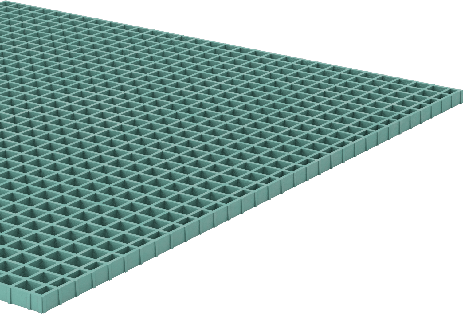 Fiberglas Çubuk Izgara, 4 fit Genişlik x 3 fit 10 inç Uzunluk, 1" Yükseklikli Yatak Çubuğu