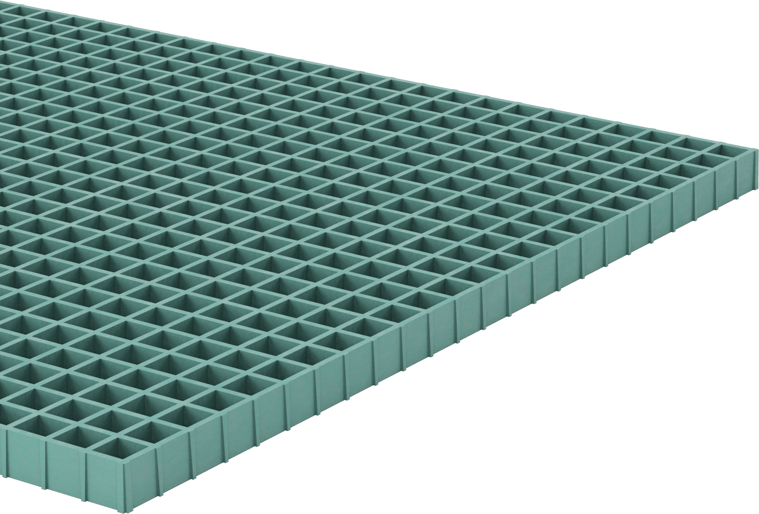 Fiberglas Çubuk Izgara, 4' Genişlik x 12' Uzunluk, 2" Yükseklikte Rulman Çubuğu