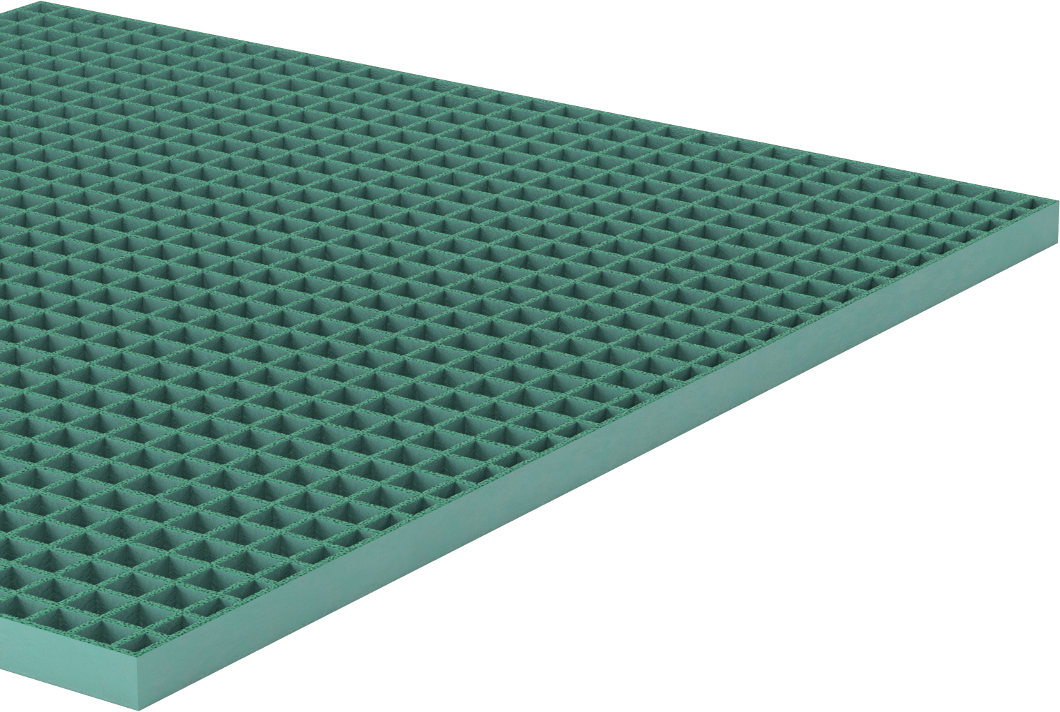 Fiberglas Çubuk Izgara, 4 fit Genişlik x 3 fit 10 inç Uzunluk, 1-1/2" Yükseklikli Yatak Çubuğu