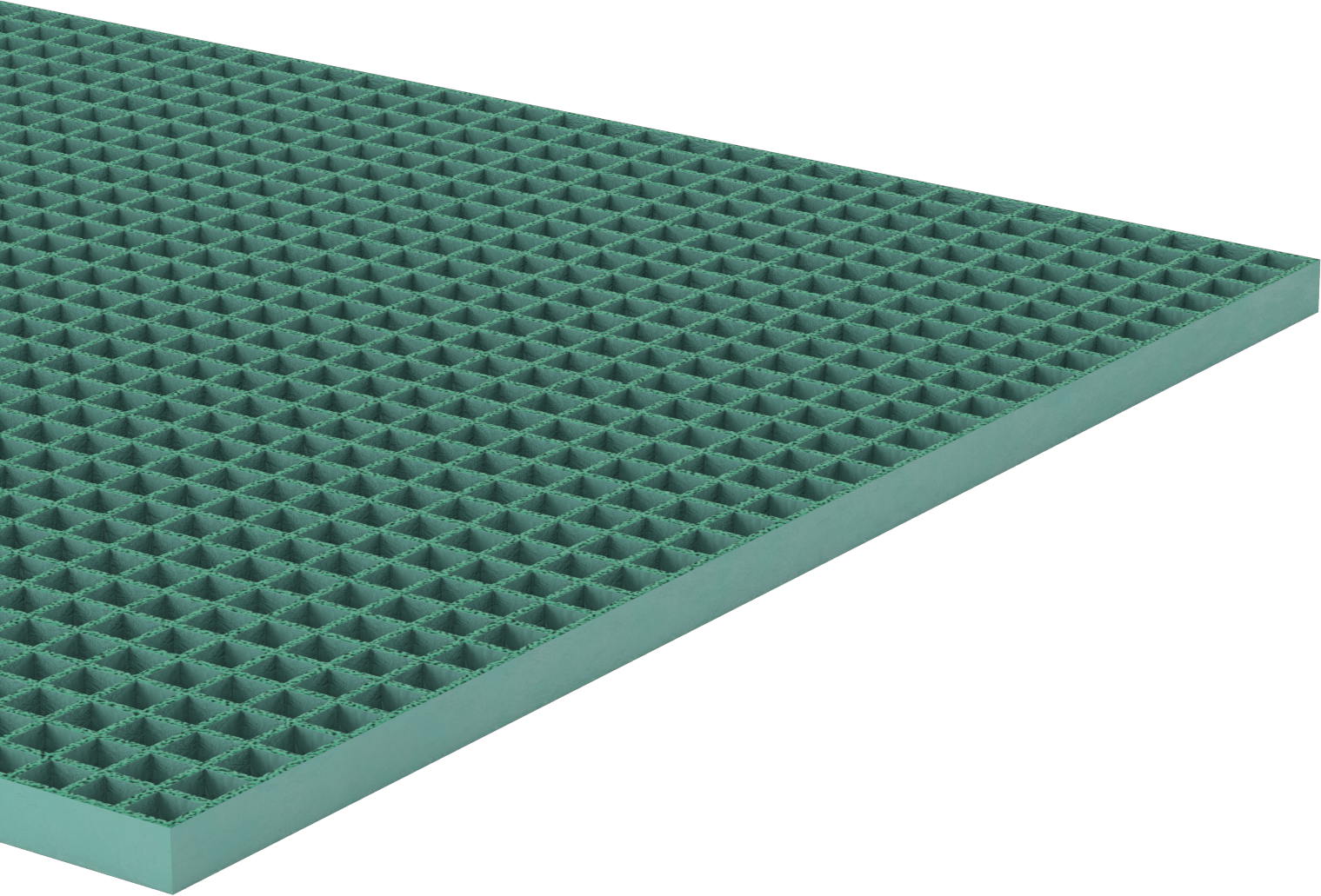 Fiberglas Çubuk Izgara, 4' Genişlik x 5'10" Uzunluk, 1-1/2" Yükseklikli Yatak Çubuğu