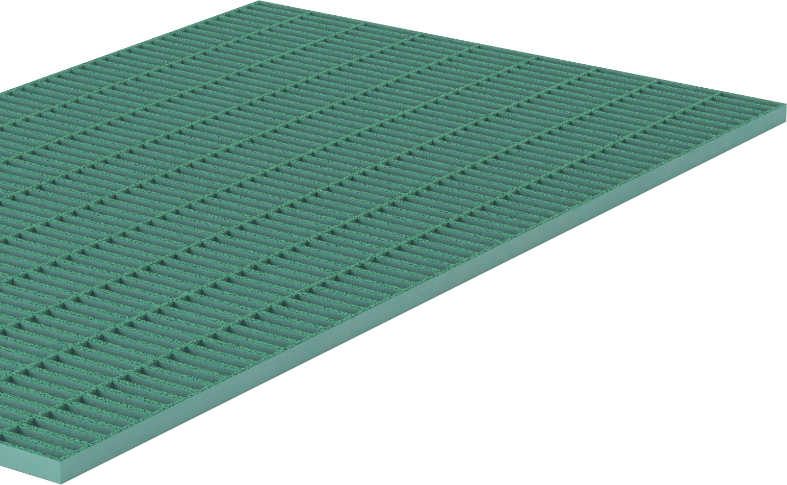 Fiberglas Çubuk Izgara, 4'11" Genişlik x 3' Uzunluk, 1" Yükseklikli Yatak Çubuğu