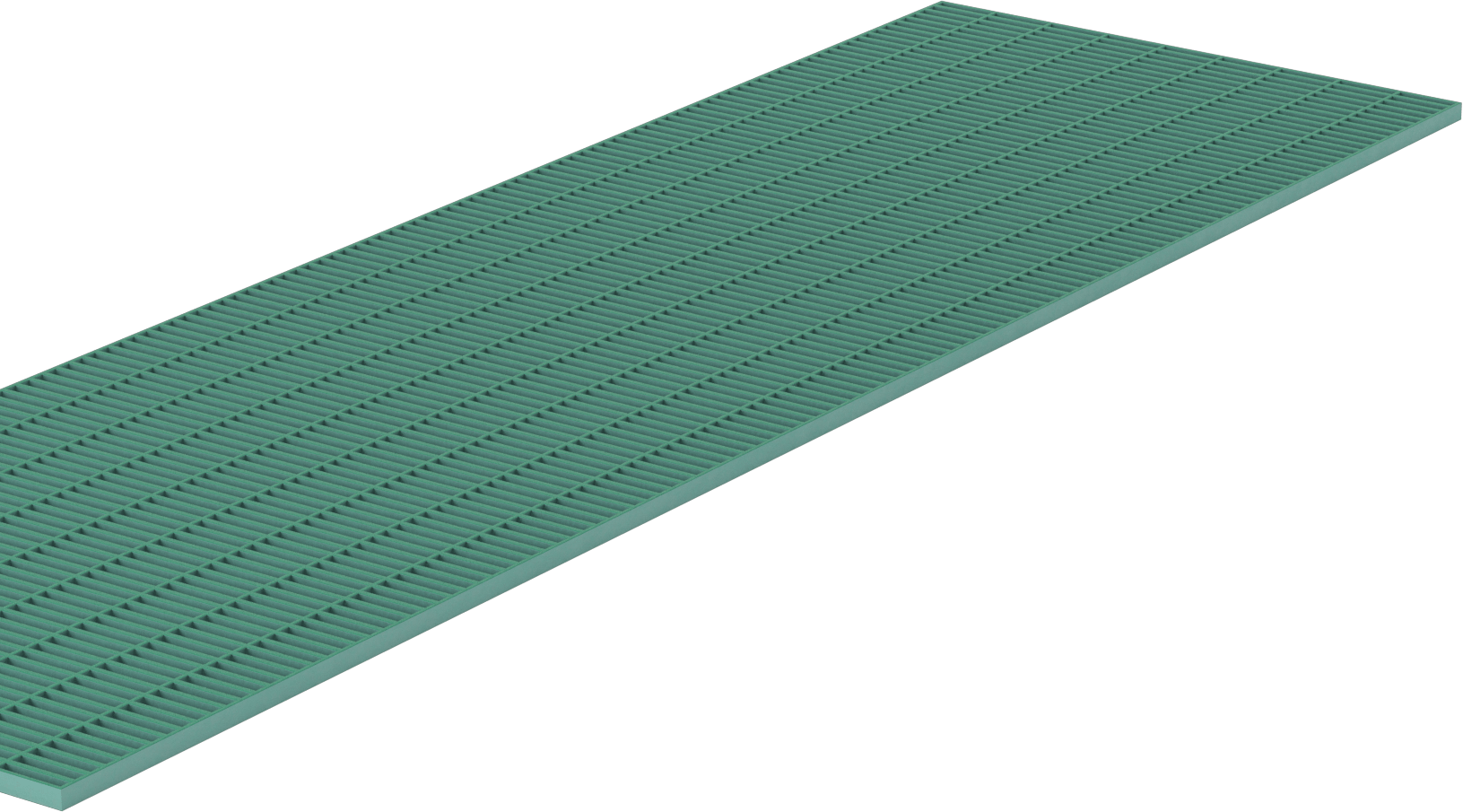 Fiberglas Çubuk Izgara, 10' Genişlik x 3' Uzunluk, 1" Yükseklikli Yatak Çubuğu