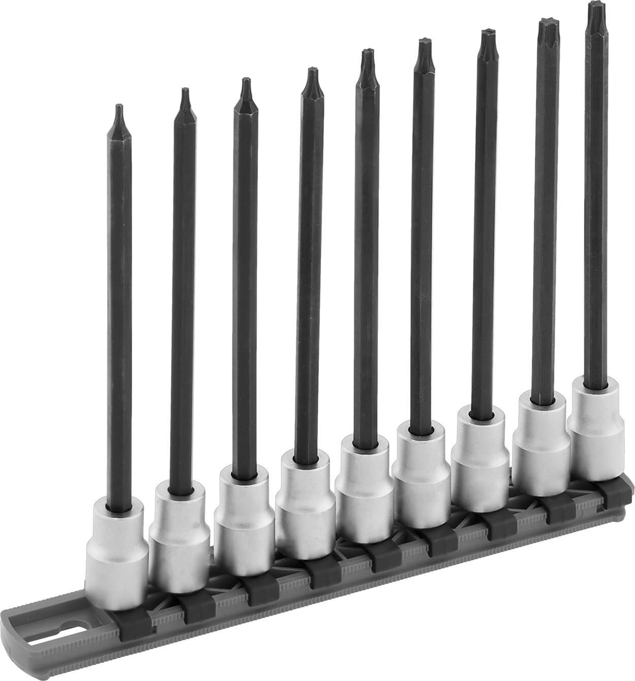 Torx Uç Soketi, 9 Parça Set, 3/8" Kare Tahrik, 6" Toplam Uzunluk