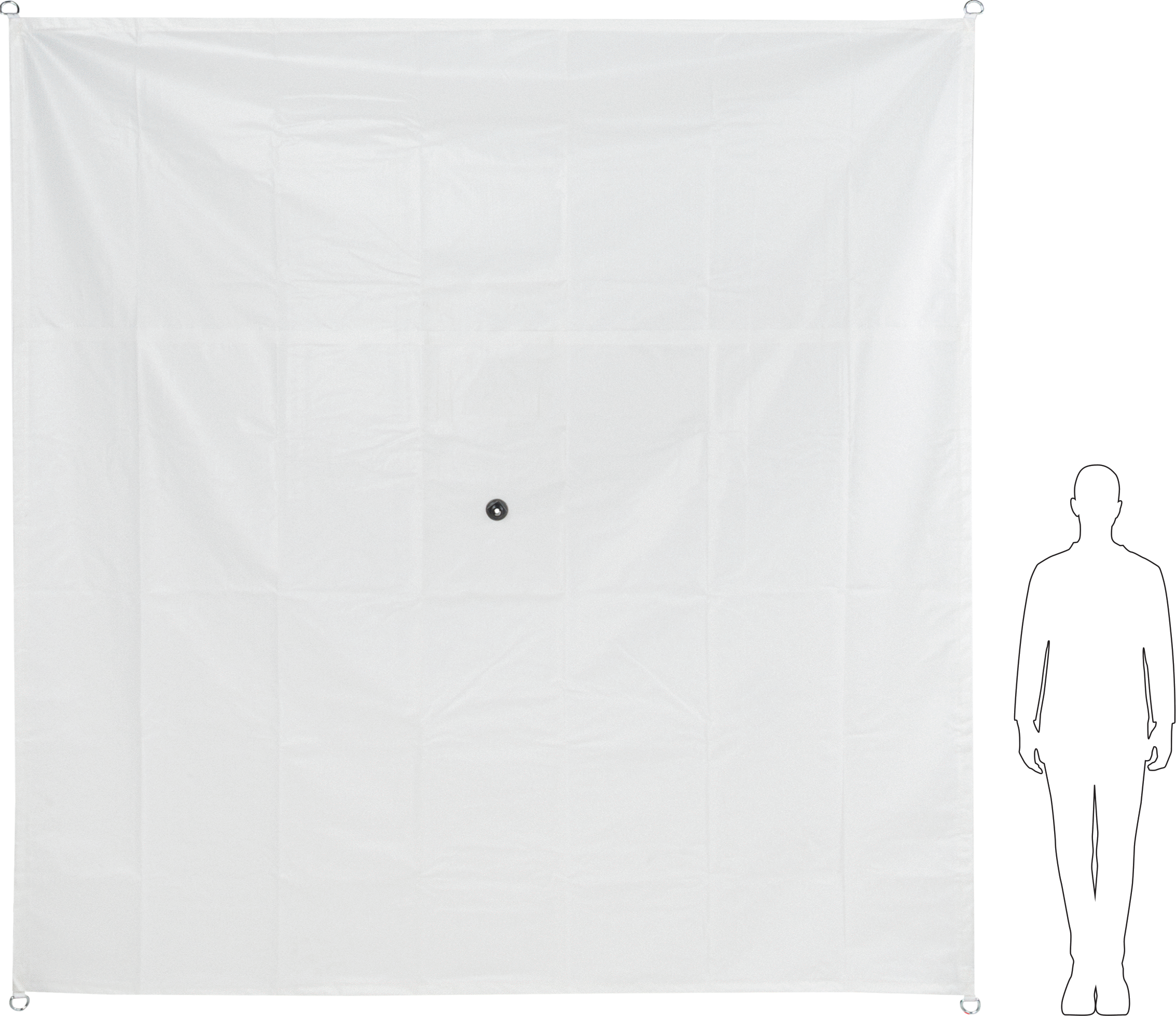 Tavan Sızıntı Drenaj Brandası, Vinil Kaplı Polyester Kumaş, 10' Genişlik x 10' Uzunluk